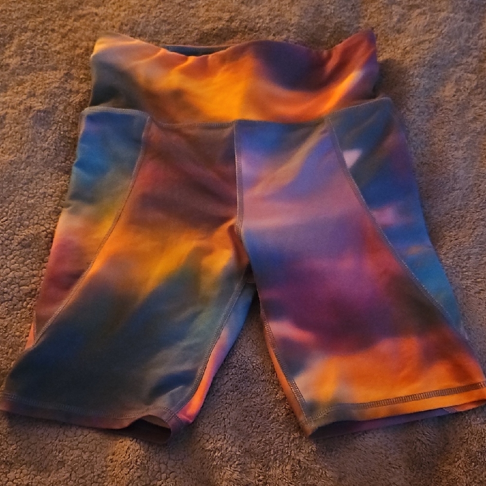 Old Navy Blue and Orange Go-dry Powersoft Bike Shorts
